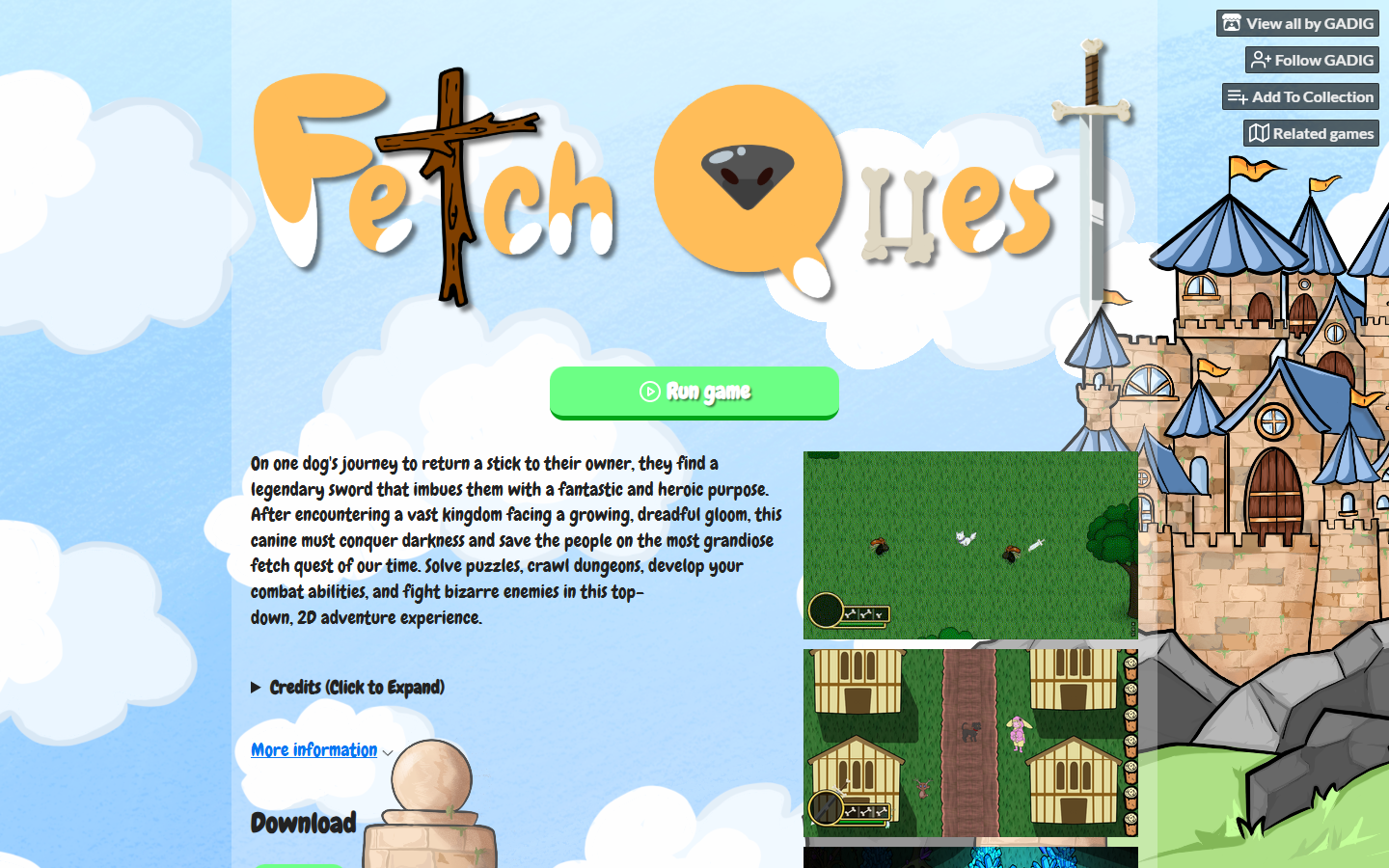 A screenshot of Fetch Quest